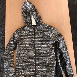 Black and white zip up Nike hoodie